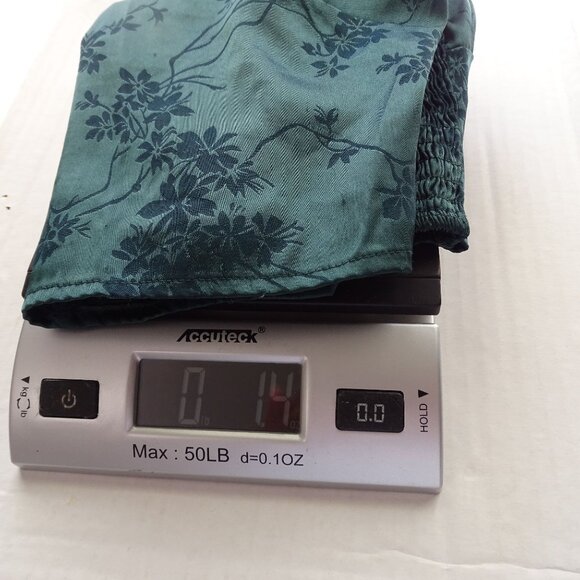 Shein Green Floral Pattern Crop Cami Tank Top Women Size S Adjust Straps FLAW - Picture 9 of 12